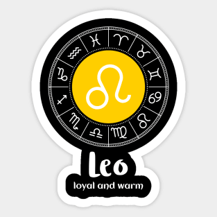 Leo Loyal And Warm Sticker